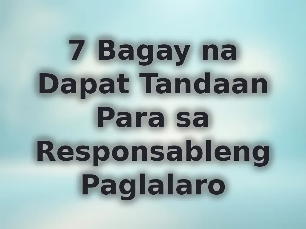 Responsible gaming